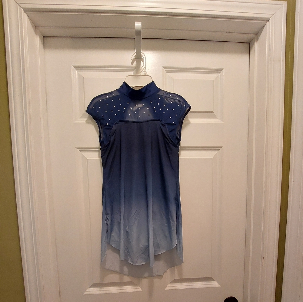 Elegant Blue Gradient Weissman LC Lyrical Dance Costume